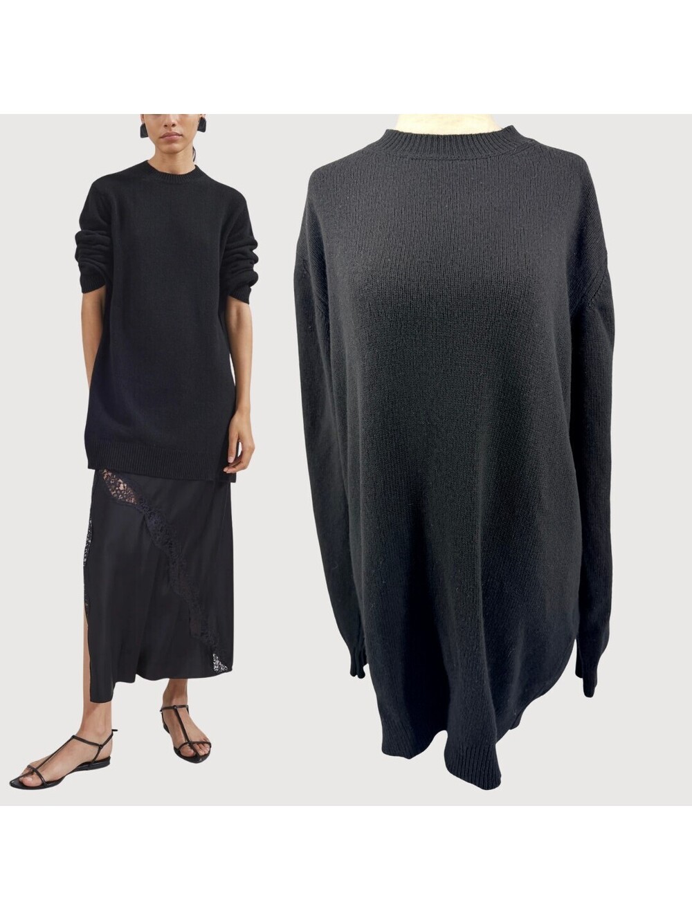 The Frankie Shop Maxime Wool Cashmere Sweater Dress M/L